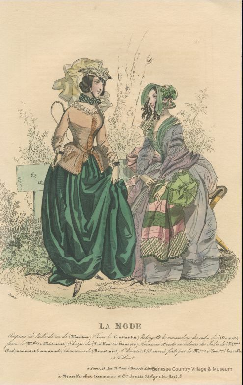 2 Ladies, Riding Suit, Cap, Cravat and Day Dress