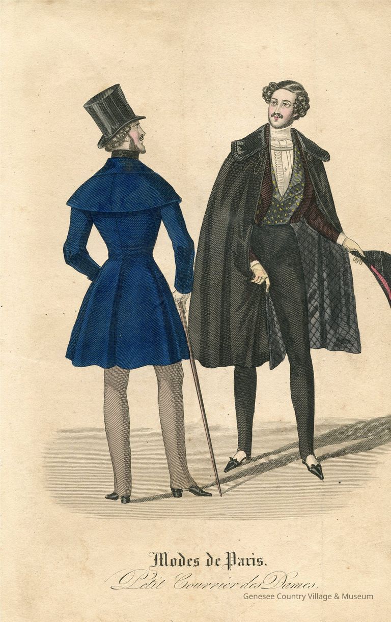 2 Men, One in Check-Line Cape