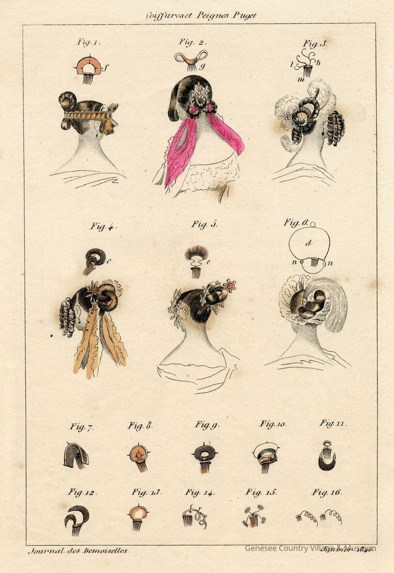 Back Views of 6 Coiffures with 12 Details