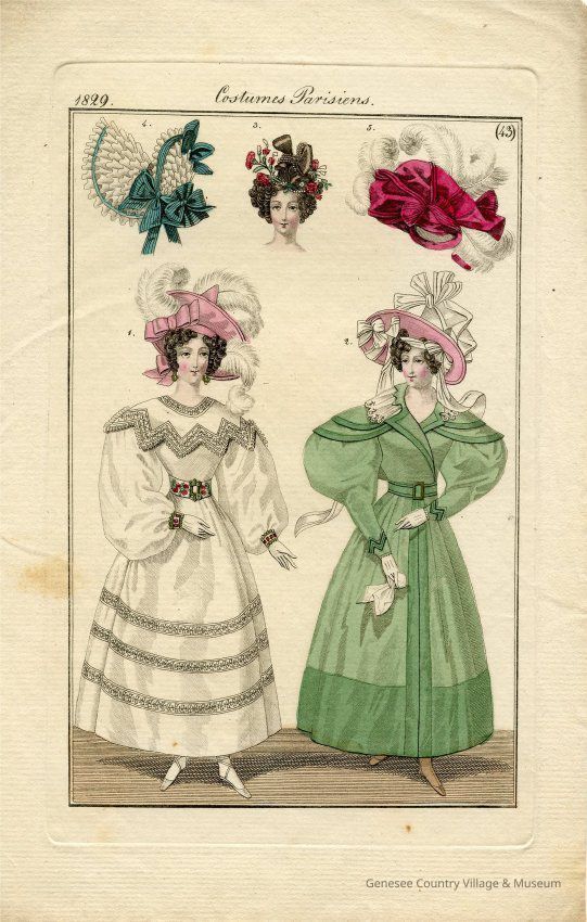 2 Ladies in Dress and Pelisse, 2 Hats and a Coiffure - Image 2