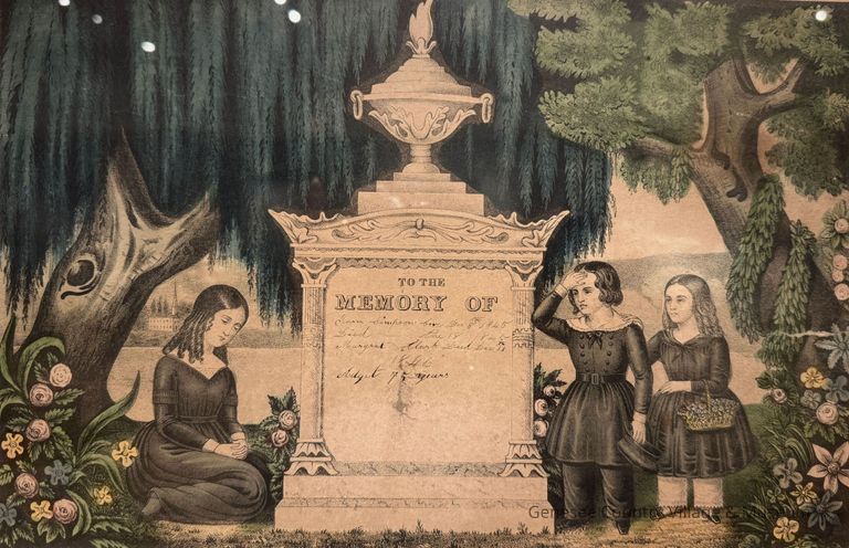 Mourning Lithograph