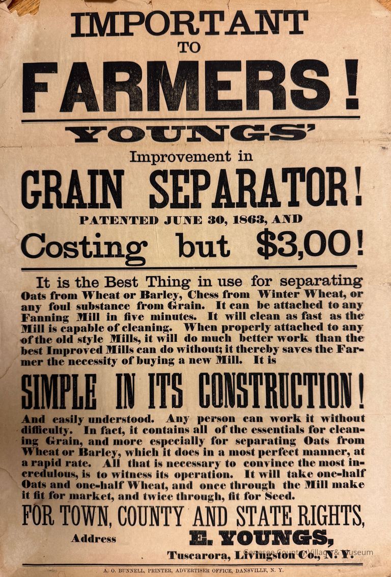 Advertisement, Grain Separator