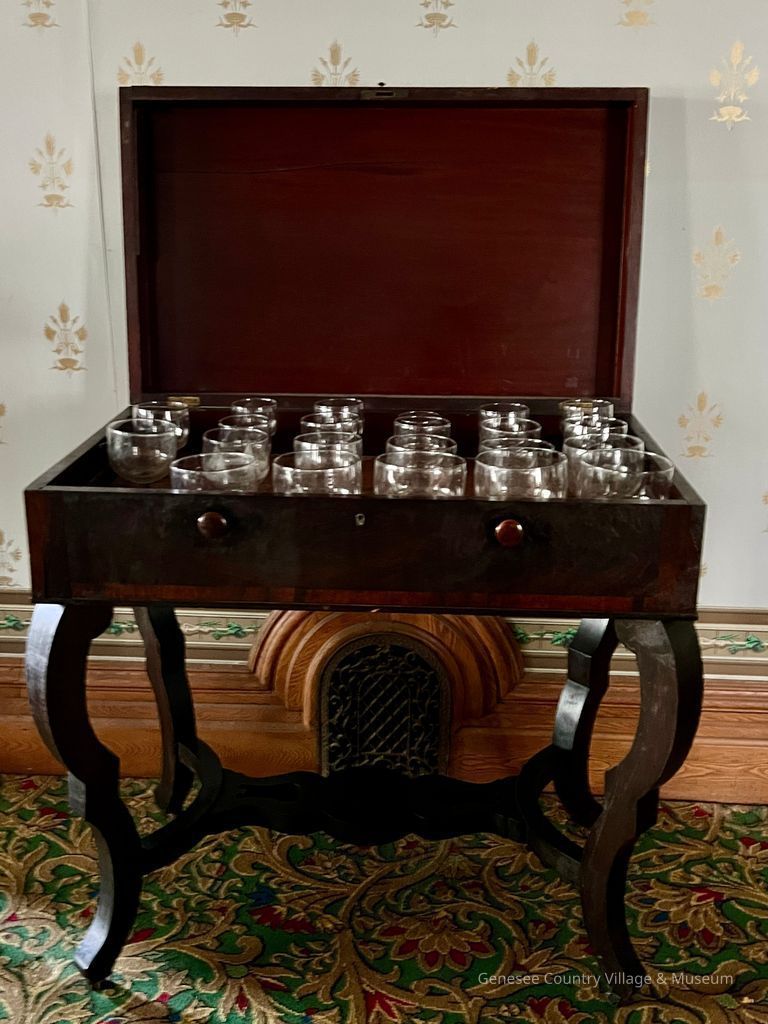 Glass harmonica in the Hamilton House parlor