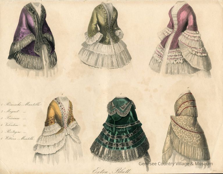 6 Mantles with Fringe or Frills