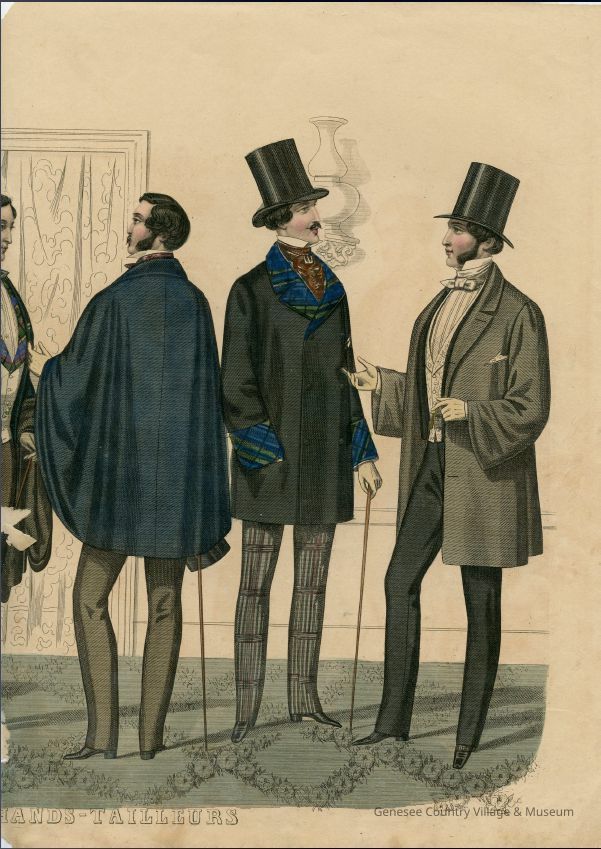 6 Men and a Boy in a Parlor with Wall Lamps - Image 2