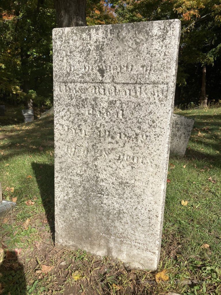 Chase Richardson's gravestone, Hillside Cemetery, Clarendon, NY