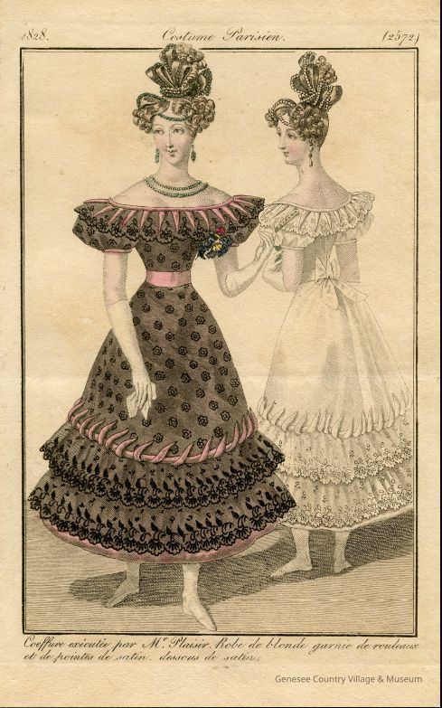 2 Ladies, One in Black Lace Dress, Back View