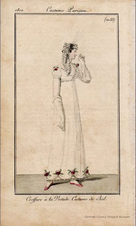 Ball Costume, Vestal Coiffure
