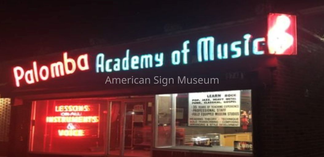 Palomba Academy of Music Porcelain and Neon Sign picture number 1