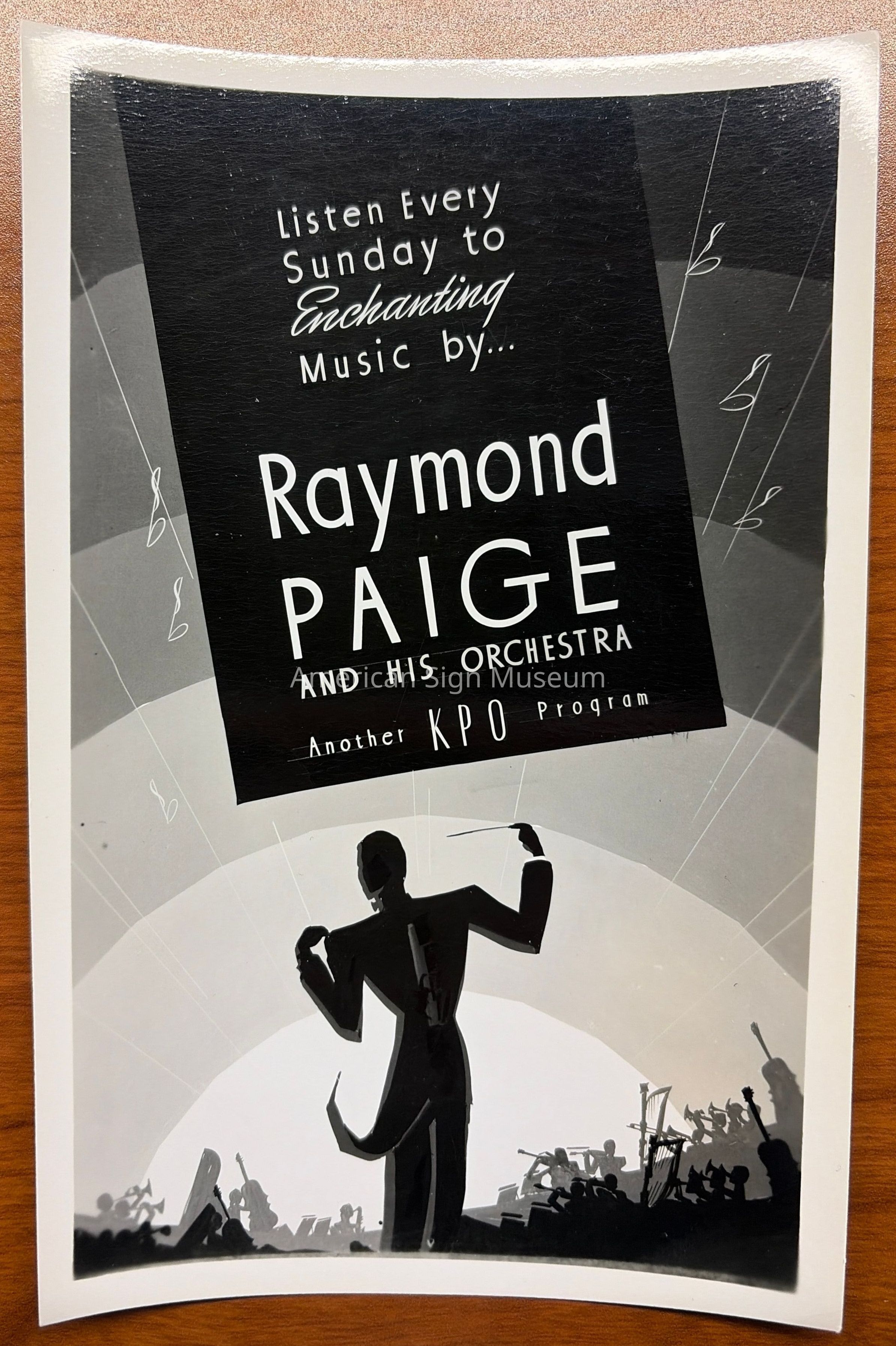 Raymond Paige Show Card Photograph picture number 1