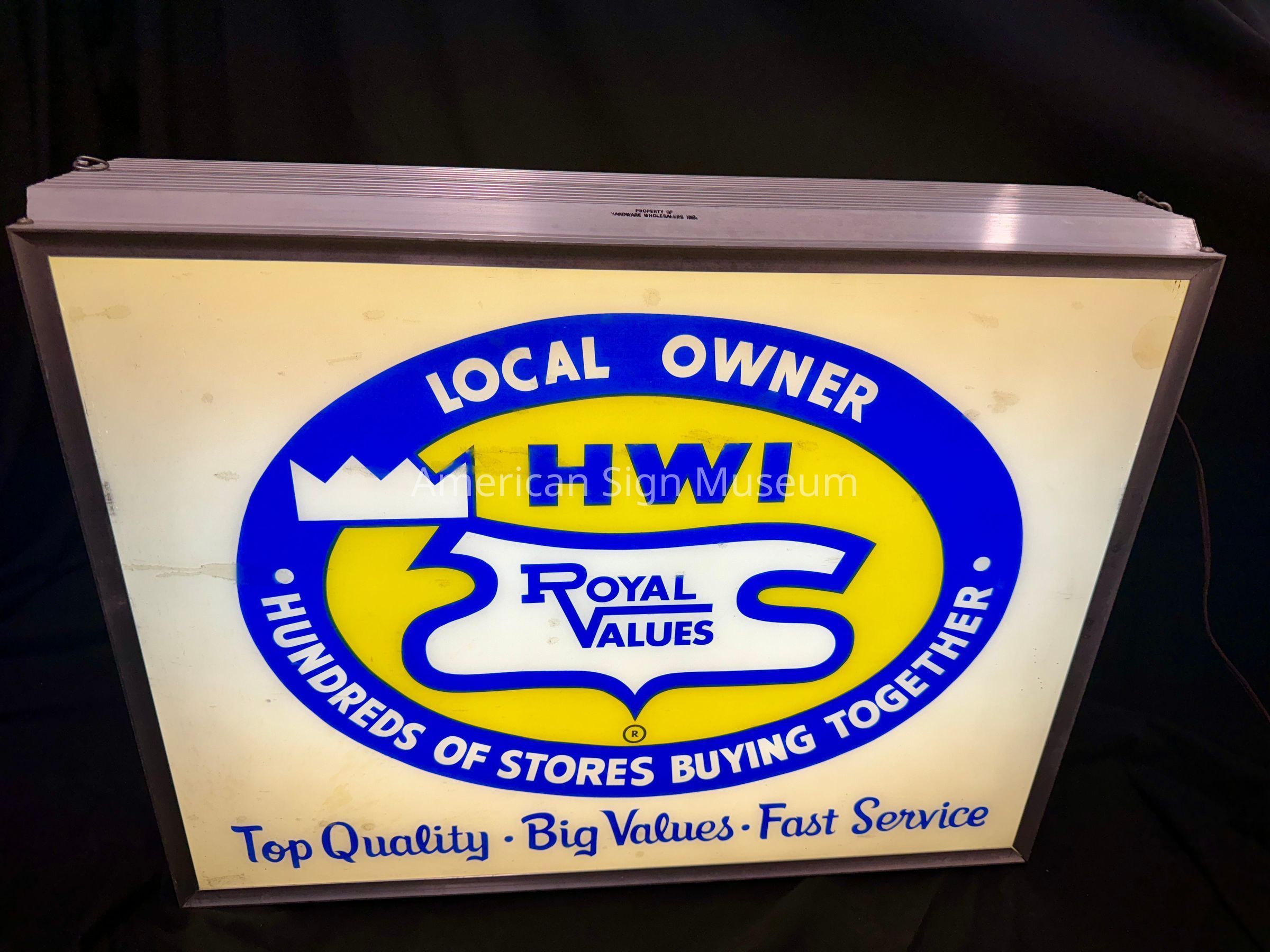Royal Values Illuminated Plastic Sign picture number 1