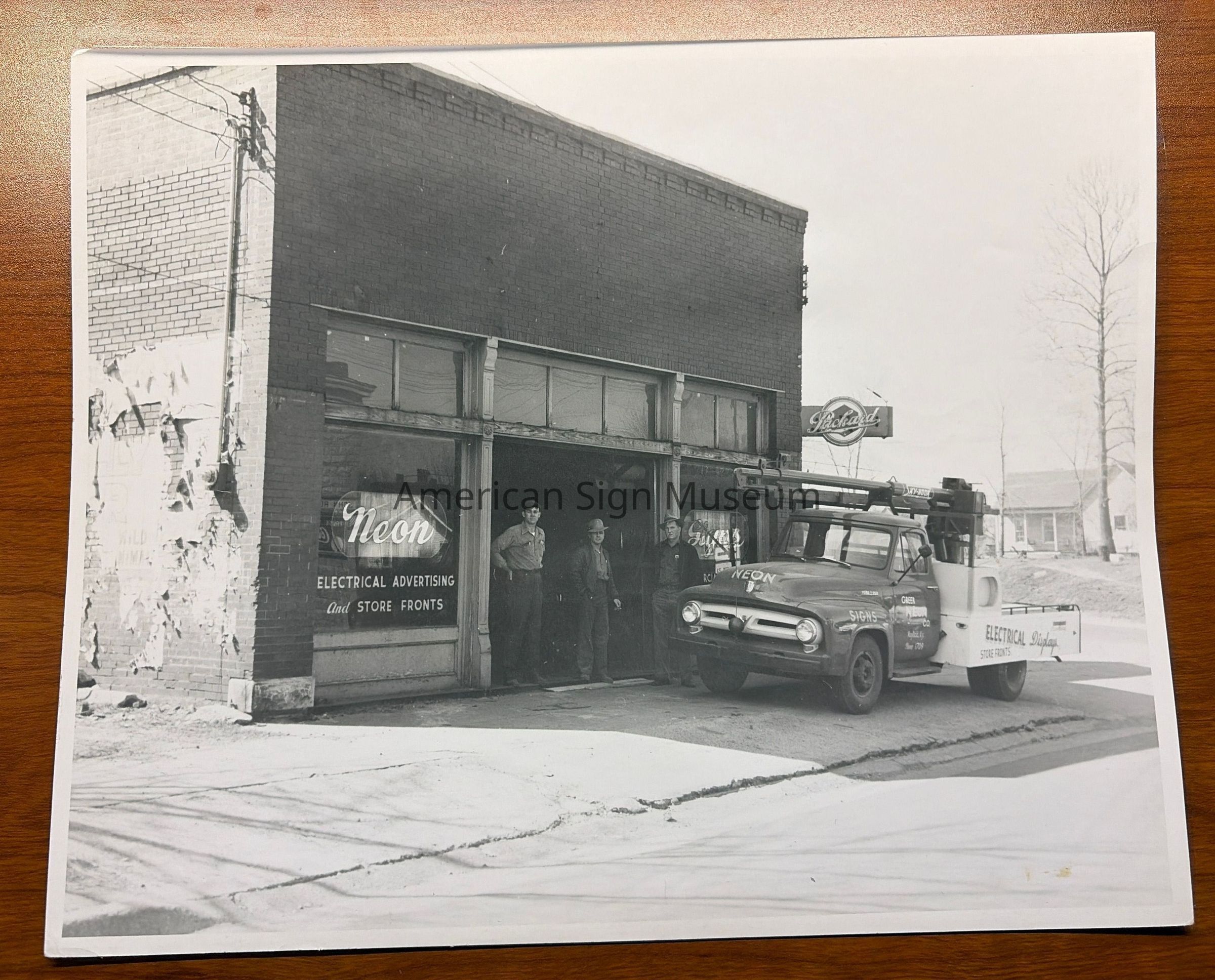 Greer Neon Co. Truck and Building Photograph picture number 1