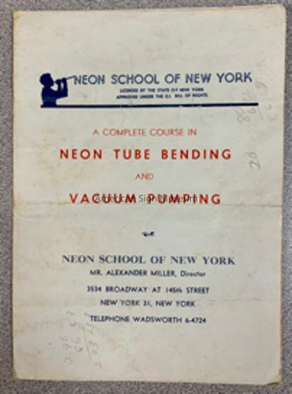Neon School of New York - Neon Tube Bending Booklet picture number 1