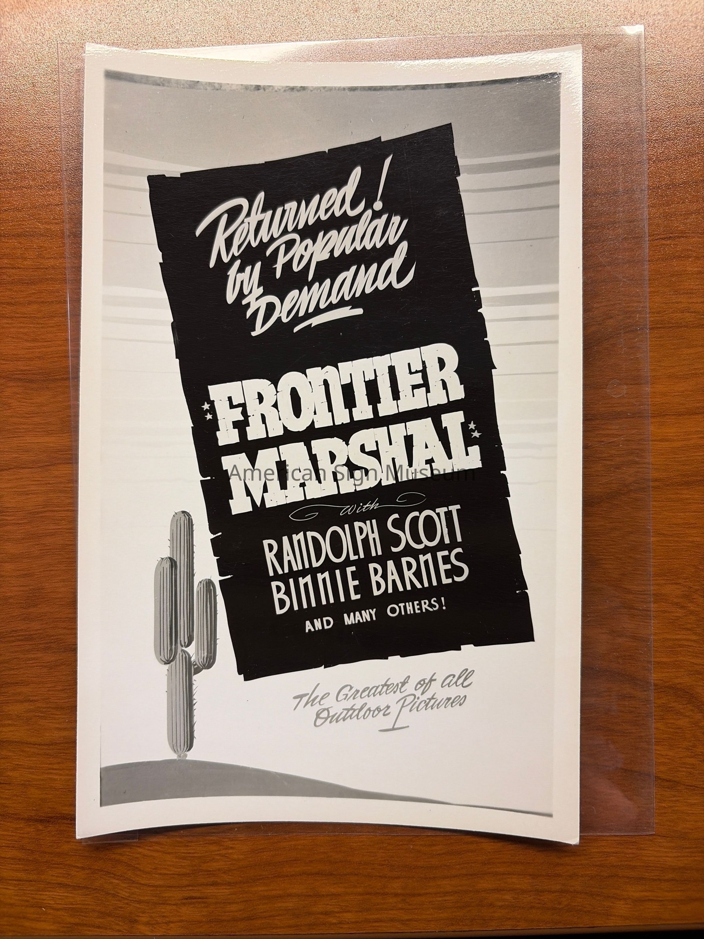 Frontier Marshal Show Card Photograph picture number 1