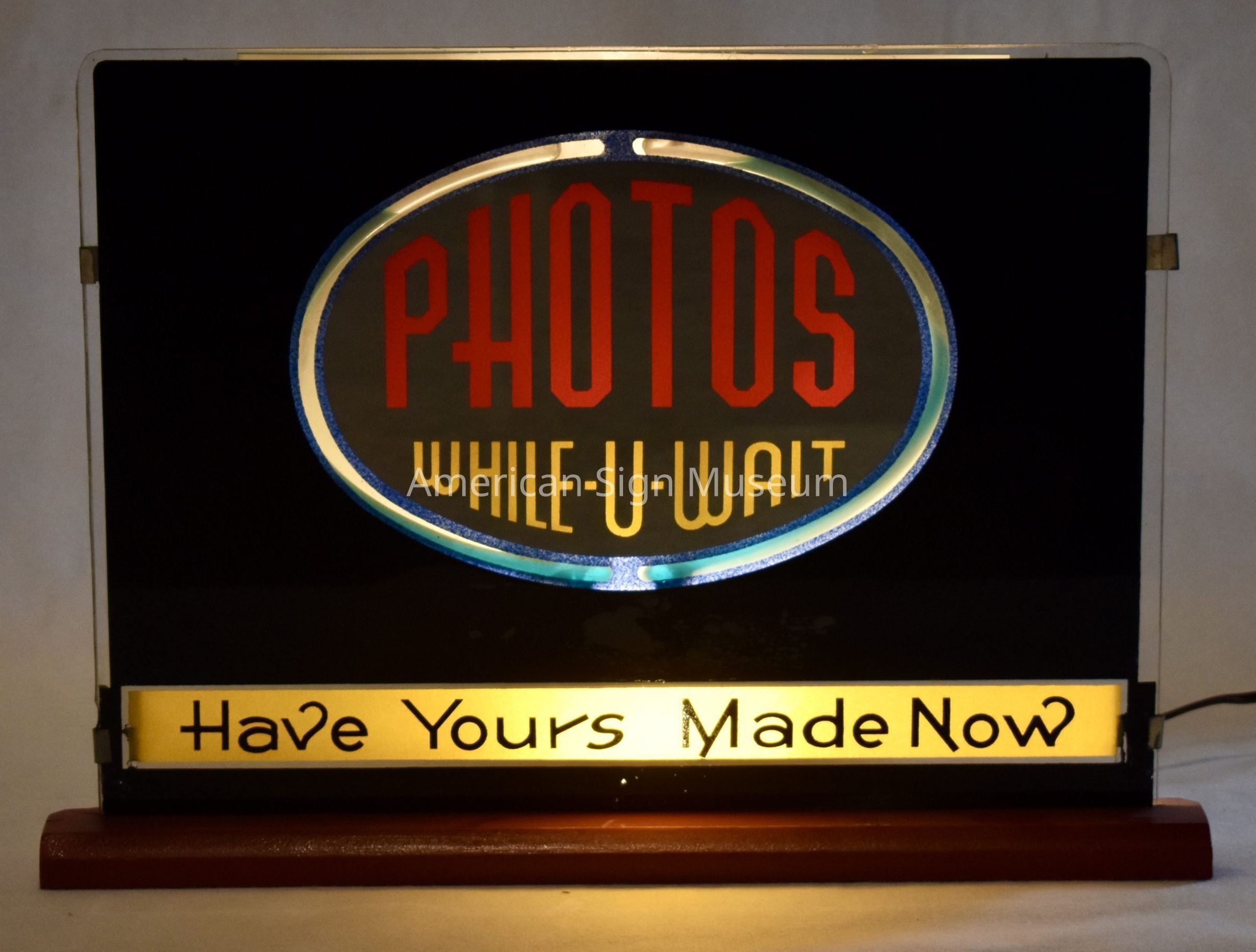 Photos While-U-Wait Glass Bubbler Point-of-Purchase POP Sign picture number 1