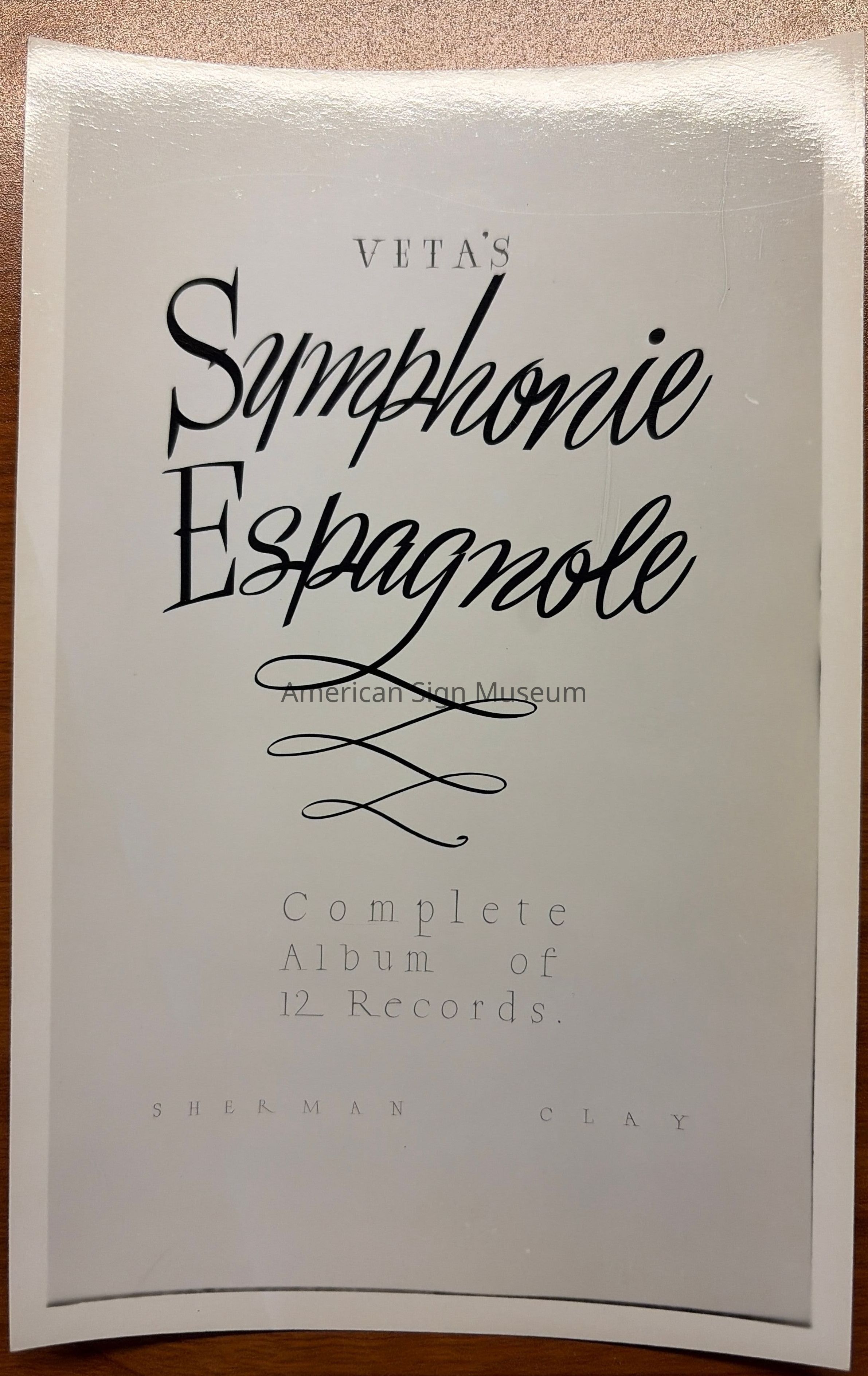 Veta's Symphonie Espagnole Show Card Photograph picture number 1