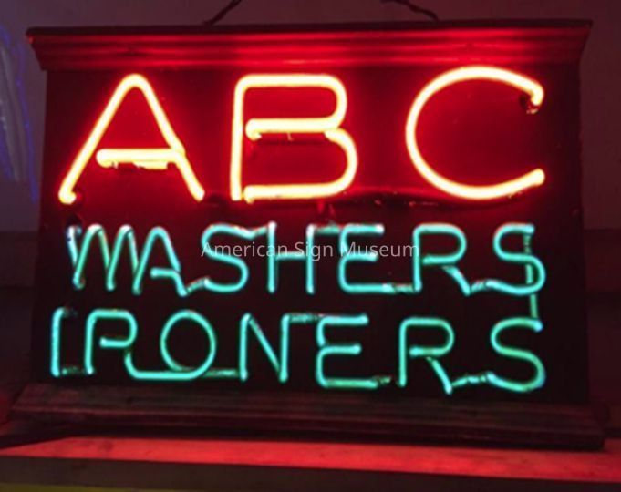 ABC Washers Iron & Neon Sign picture number 1
