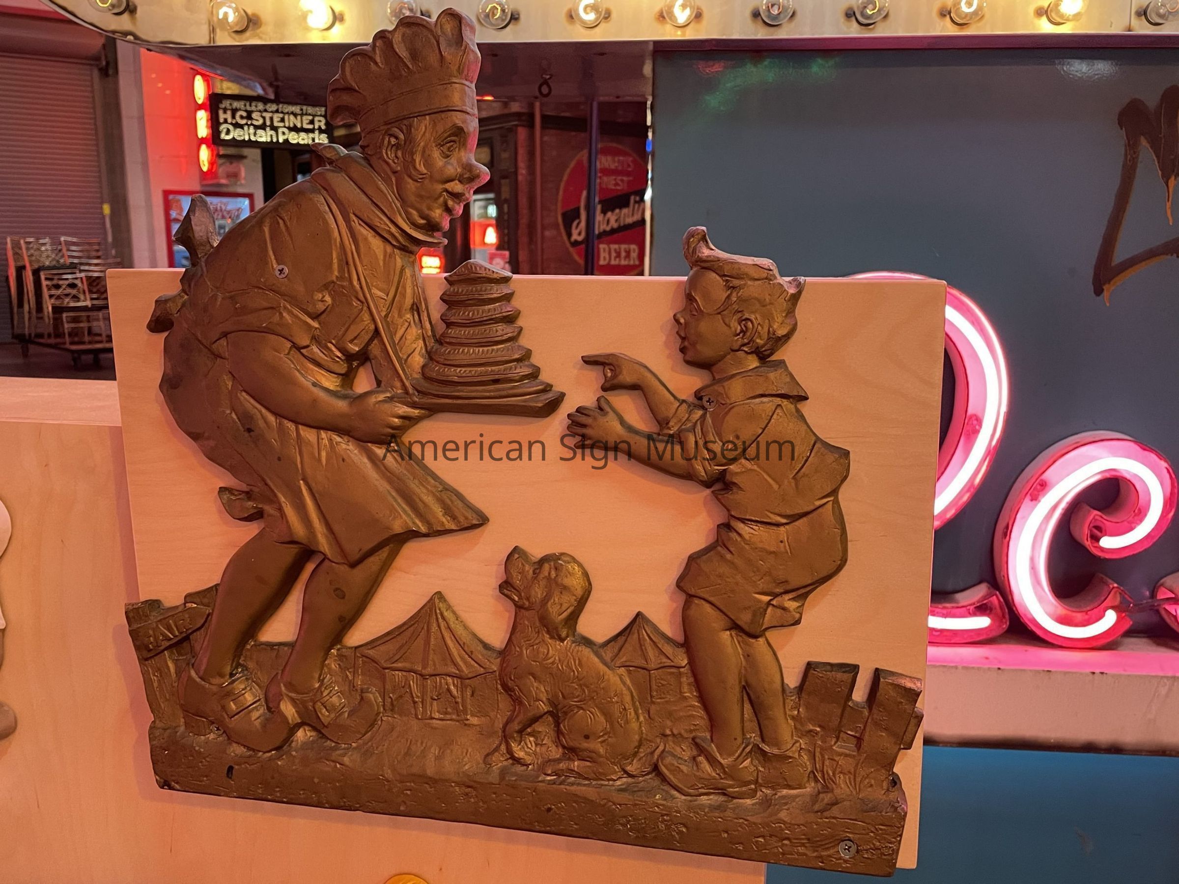 Howard Johnson's Carved Wood Display Sign picture number 1