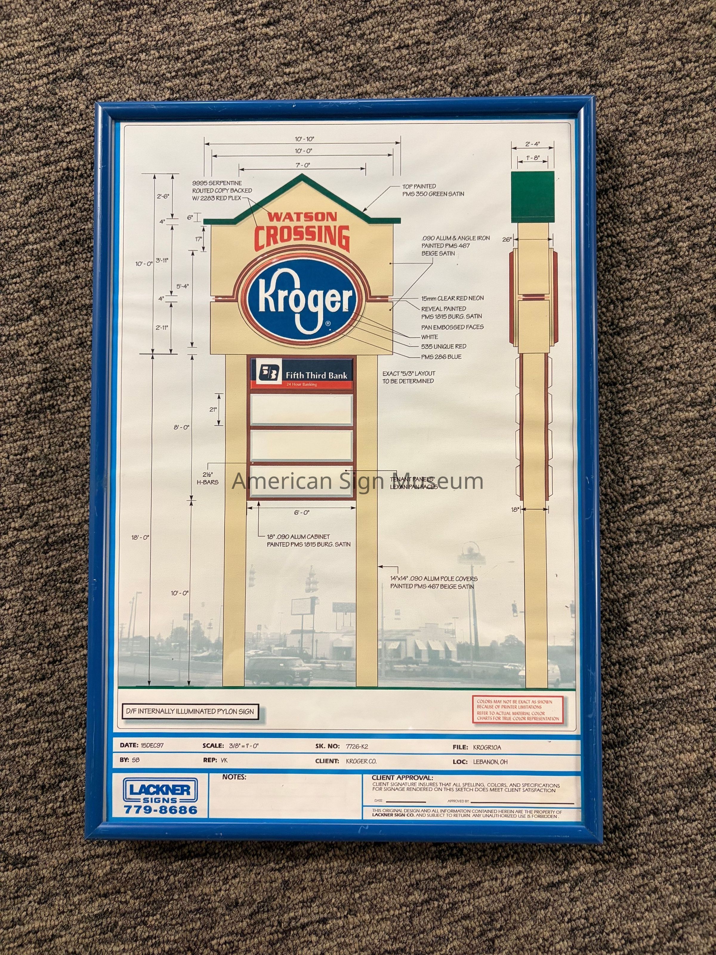 Watson Crossing Kroger Sign Sketch picture number 1
