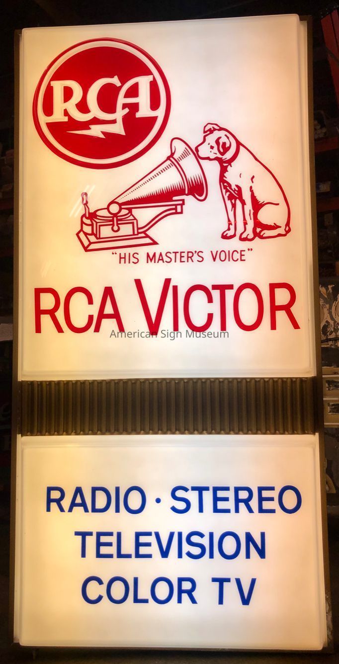 RCA Victor Internally Illuminated Plastic Sign picture number 1