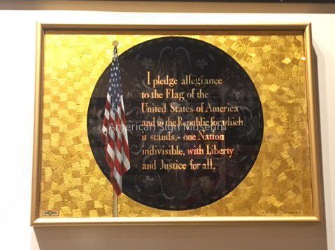Pledge of Allegiance Gilded Glass Sign picture number 1