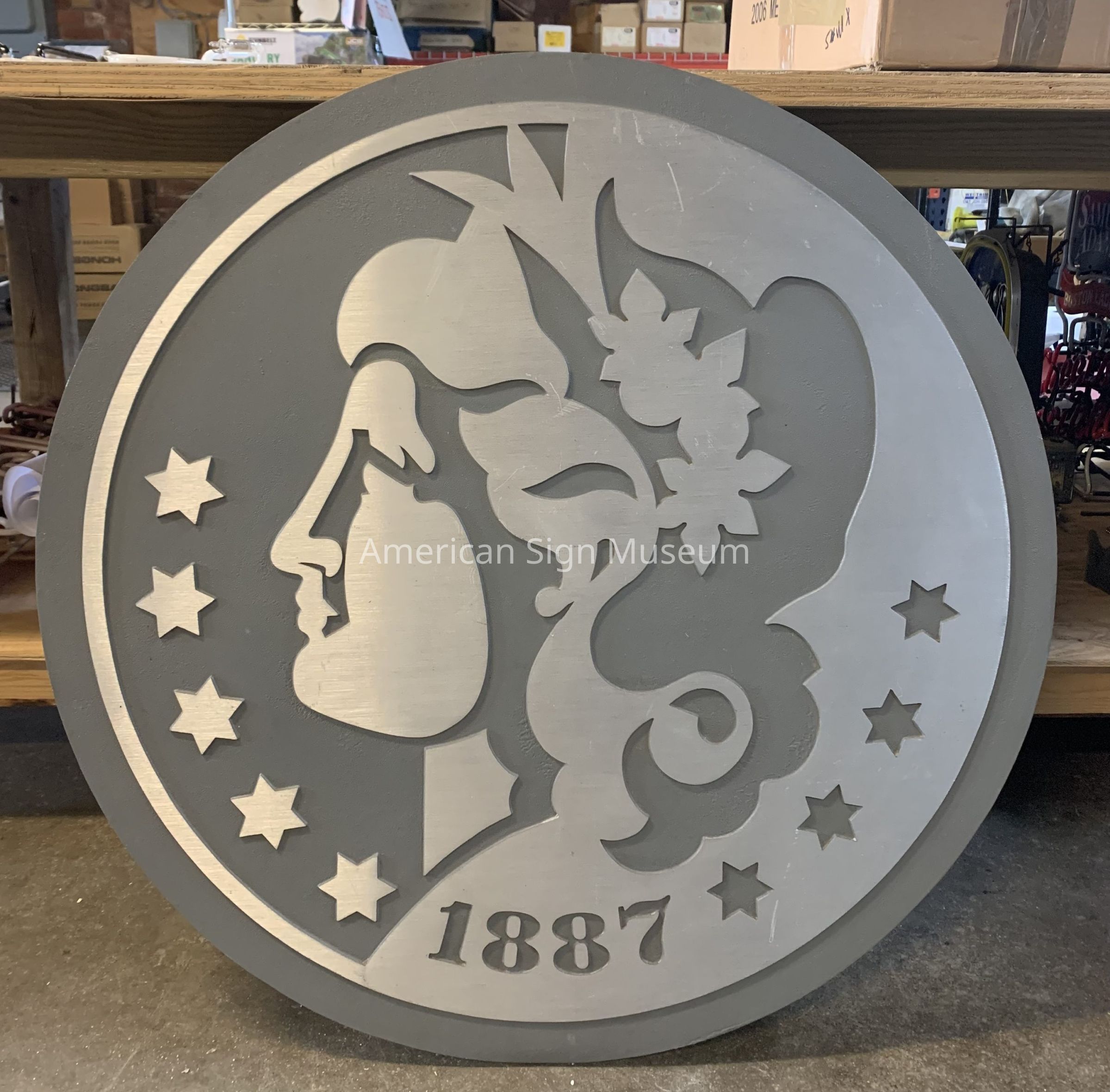 US Silver Dollar Aluminum Replica picture number 1