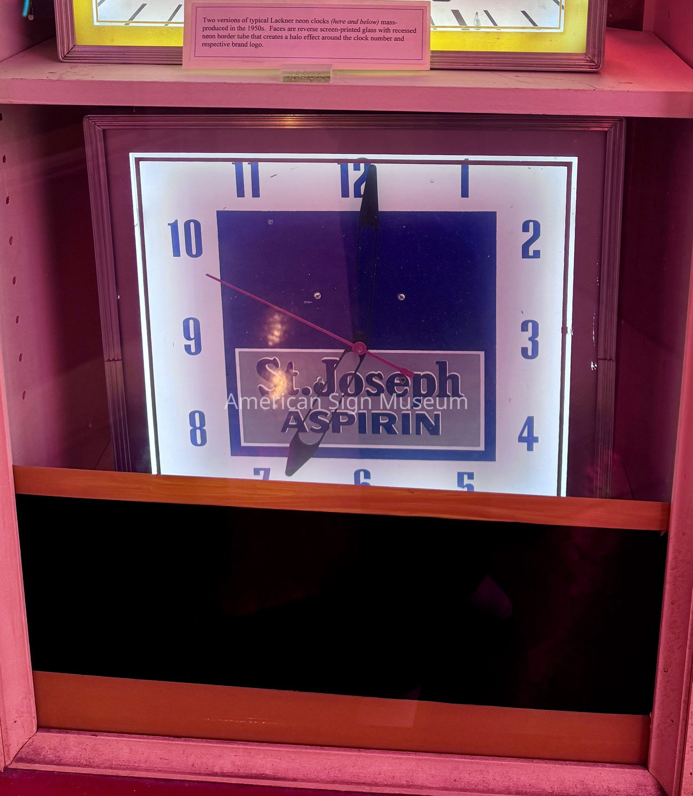St. Joseph's Aspirin Neon Clock picture number 1