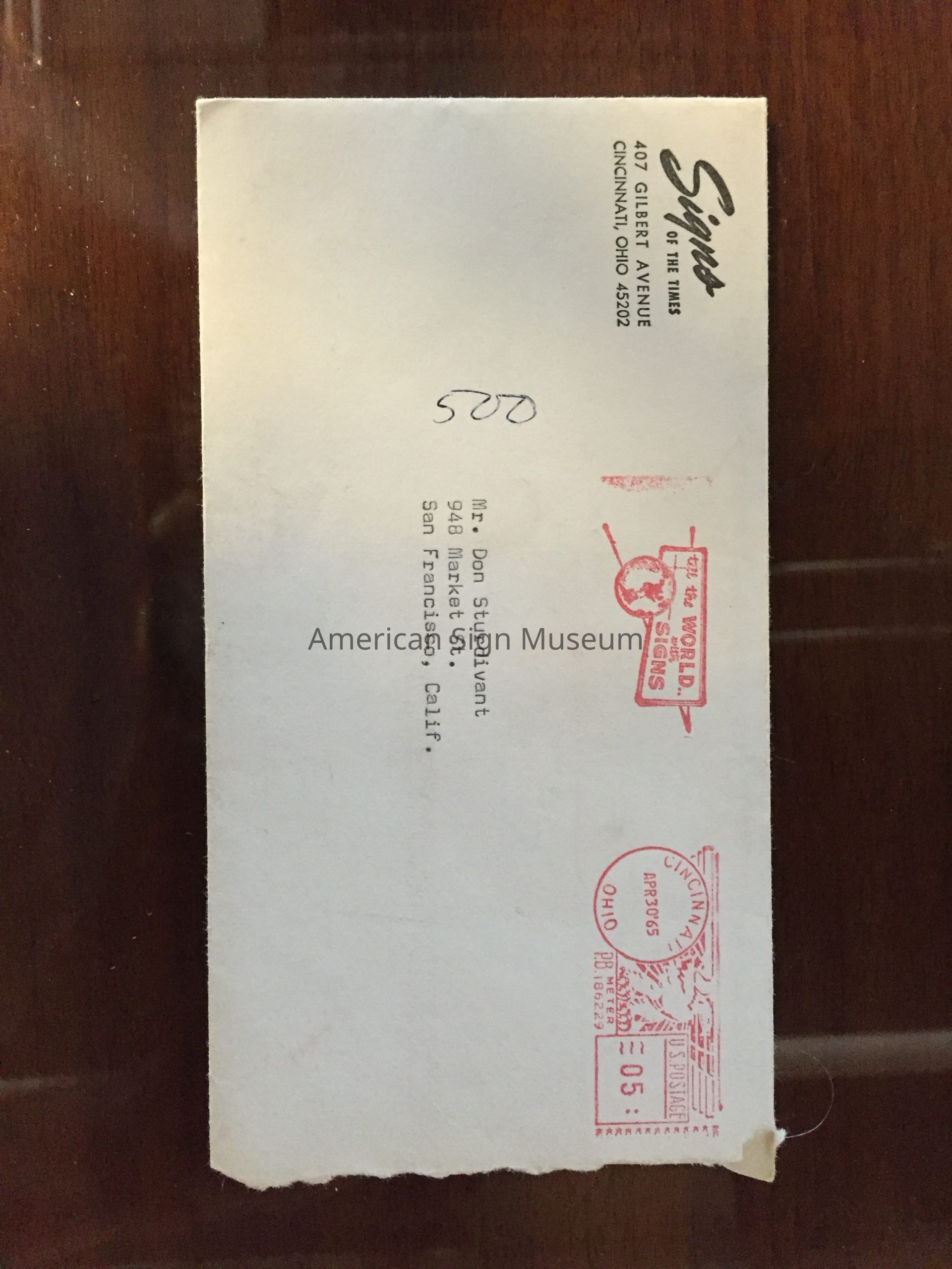 Don Sturdivant and Signs of the Times Correspondence Letter picture number 1