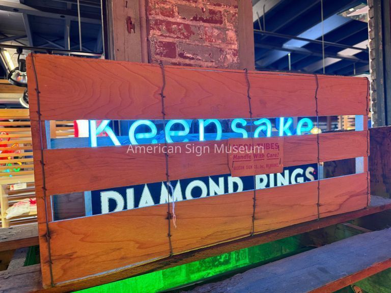 Keepsake Diamond Rings NOS Sign picture number 1