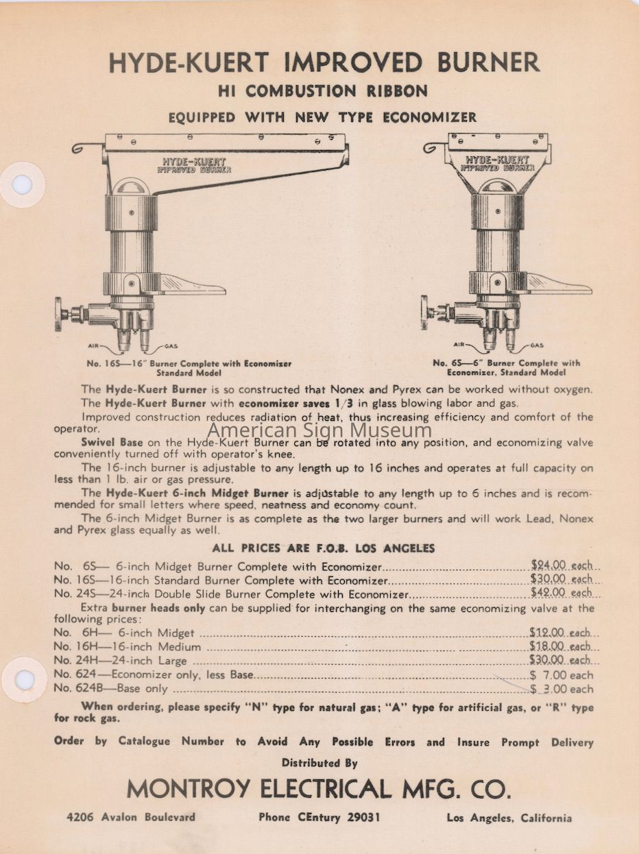 Montroy Electrical Mfg. Co. Illustrated Price Sheet picture number 1