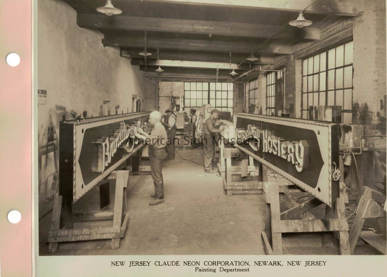 Claude Neon Corp. Newark NJ Painting Department Photograph picture number 1
