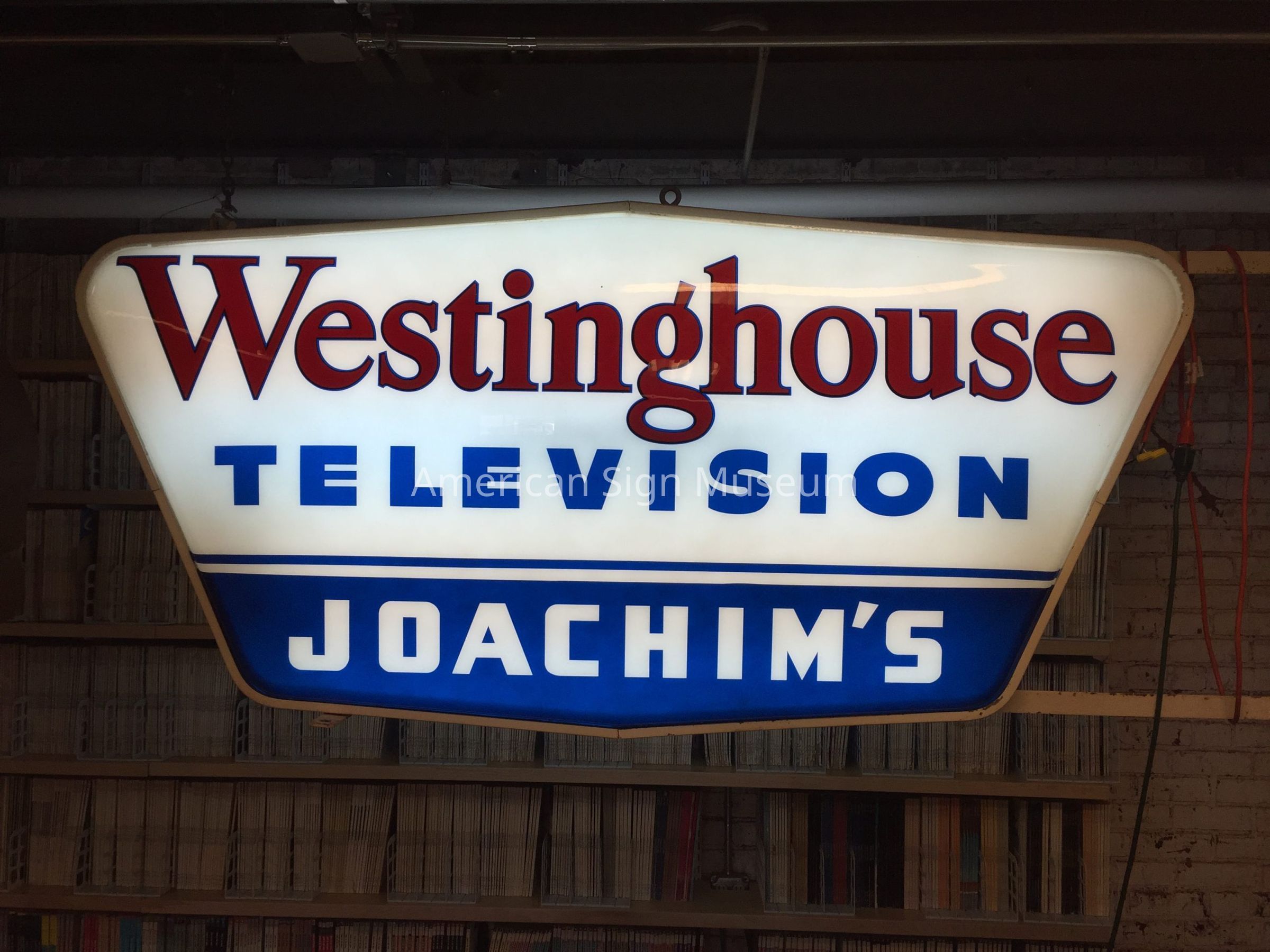 Westinghouse Television Joachim's Internally Illuminated Plastic Sign picture number 1