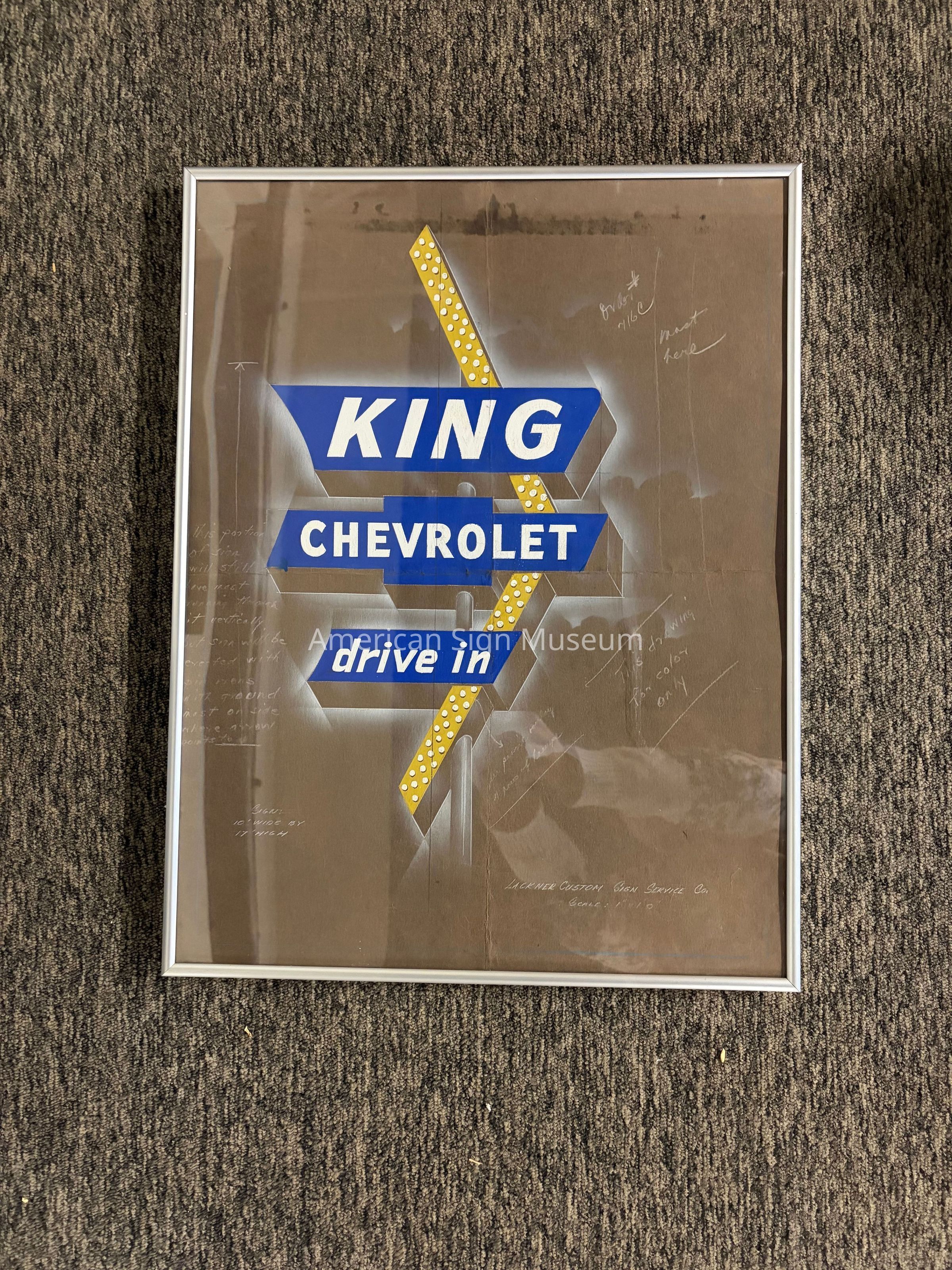 King Chevrolet Drive Sign Sketch picture number 1
