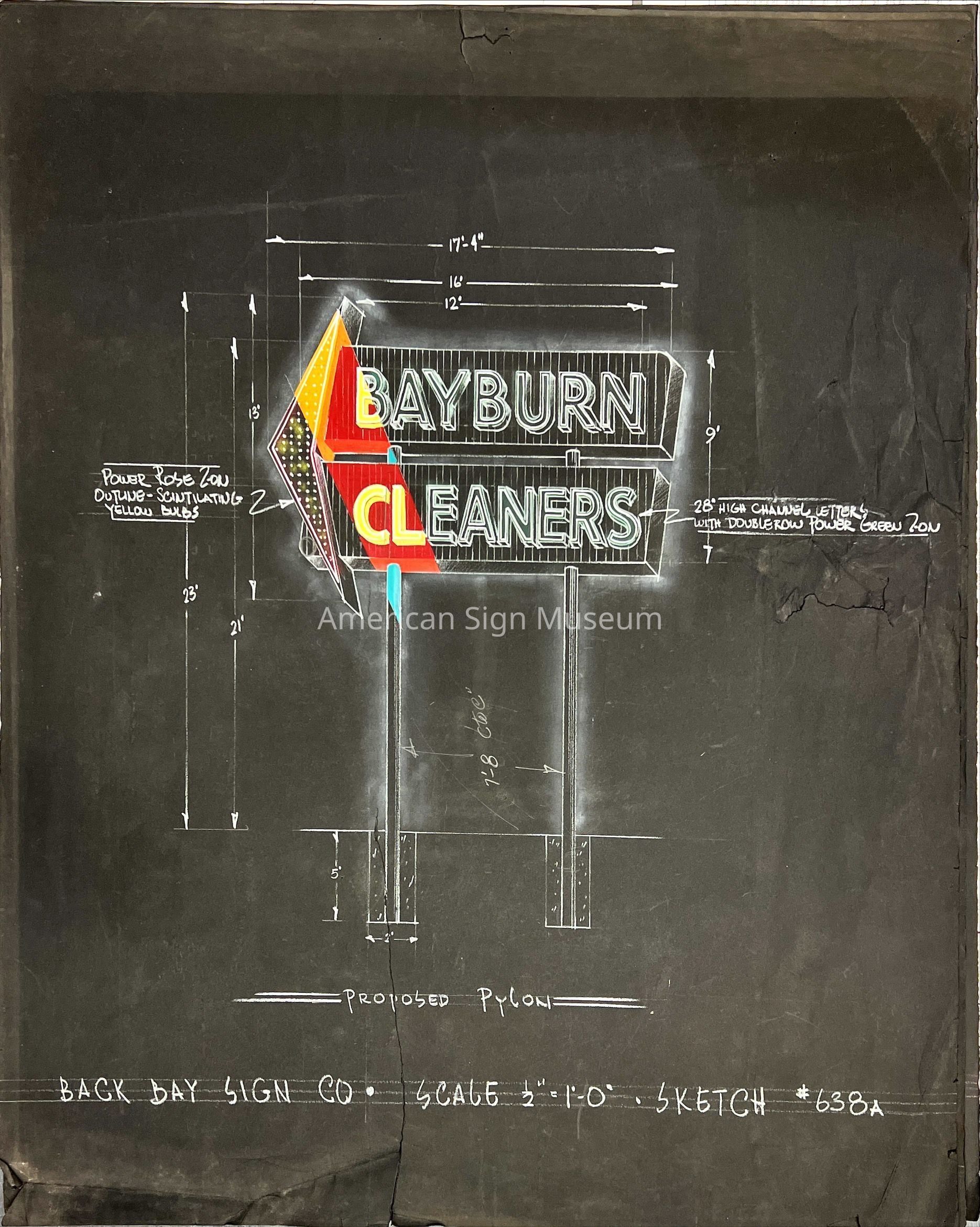 Back Bay Sign Company Pylon Design Sketch picture number 1