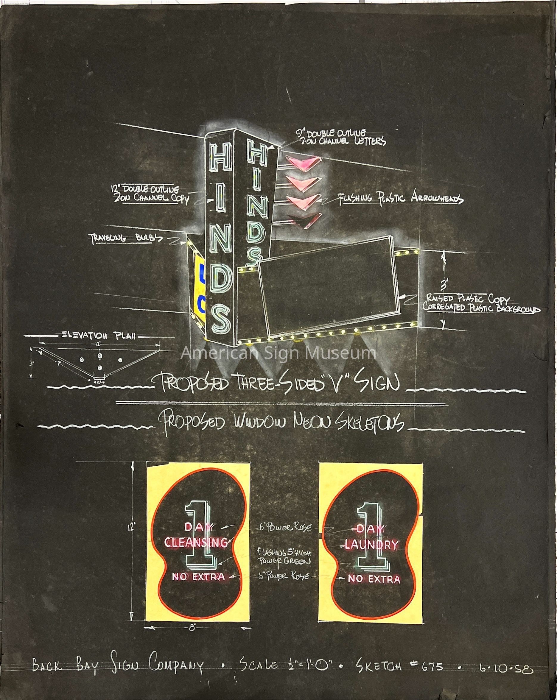Back Bay Sign Company Three-Sided Sketch picture number 1