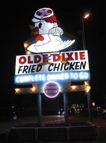 Old Dixie Chicken Double-Faced Figural Sign picture number 1