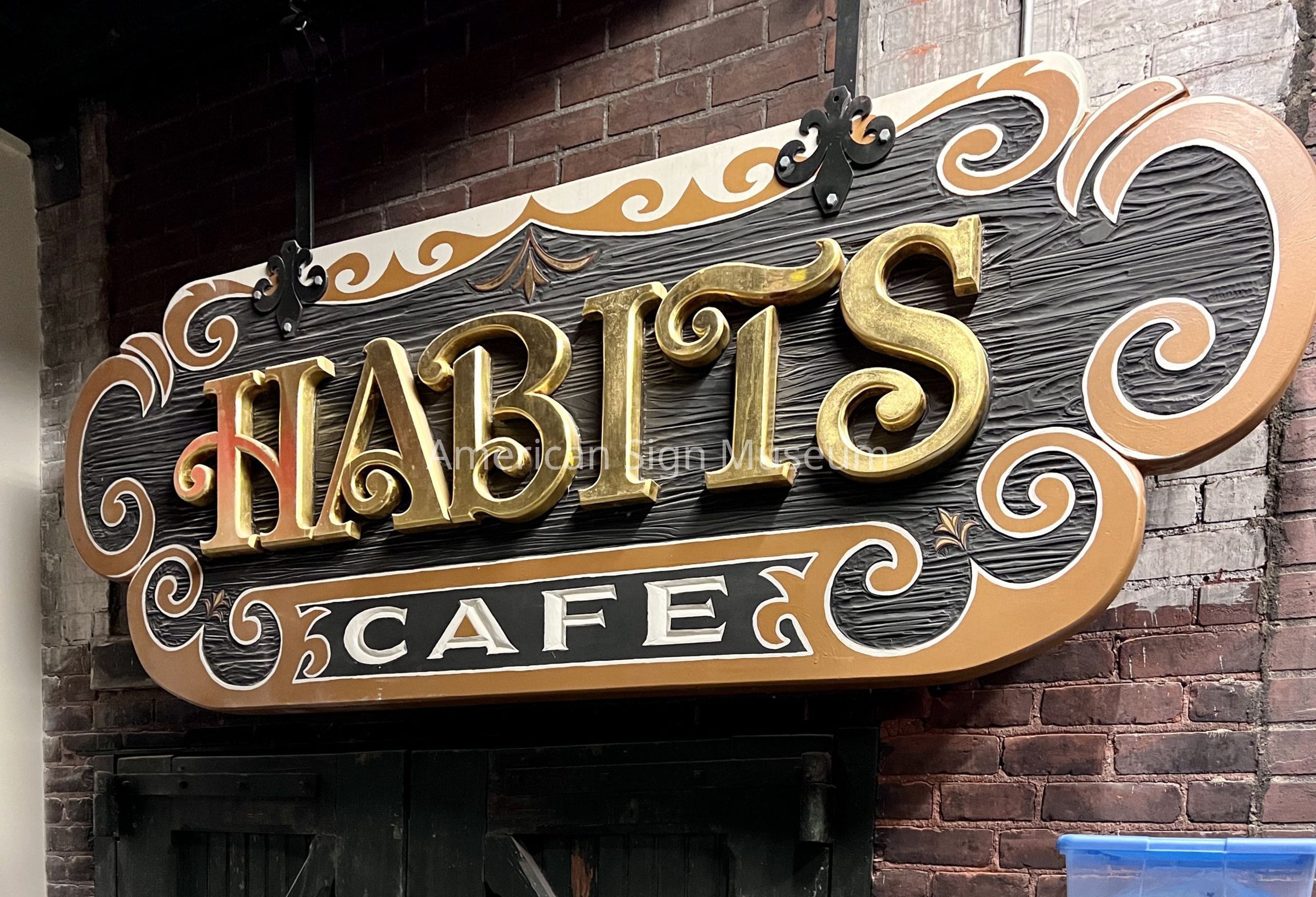 Habit's Cafe Wooden Sign picture number 1