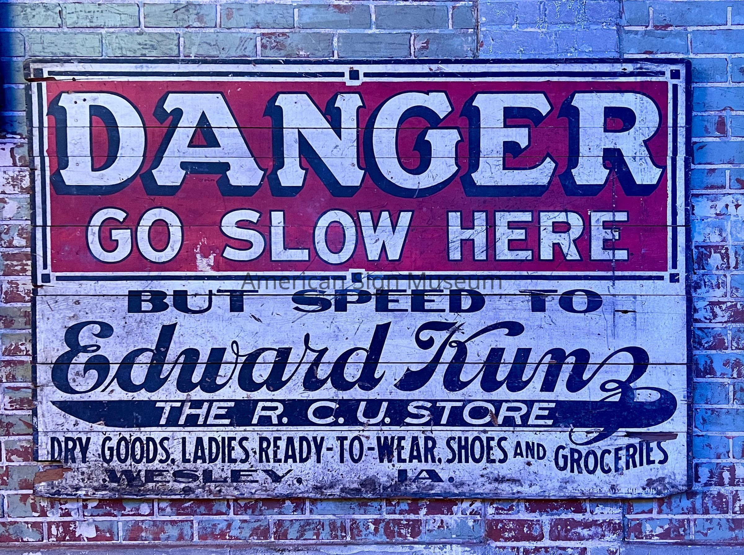 Danger Go Slow Painted Sign picture number 1