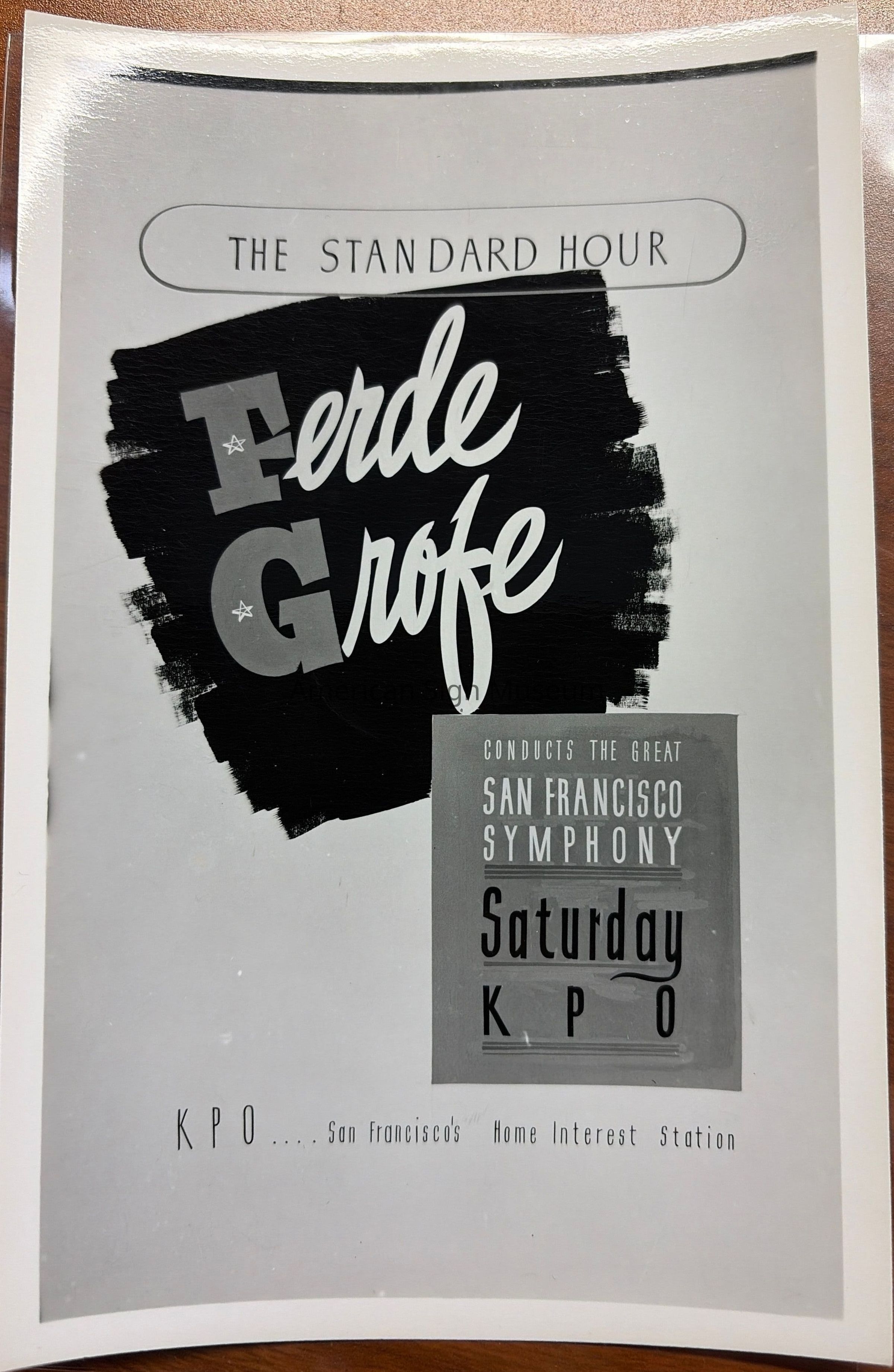 Ferde Grofe Show Card Photograph picture number 1