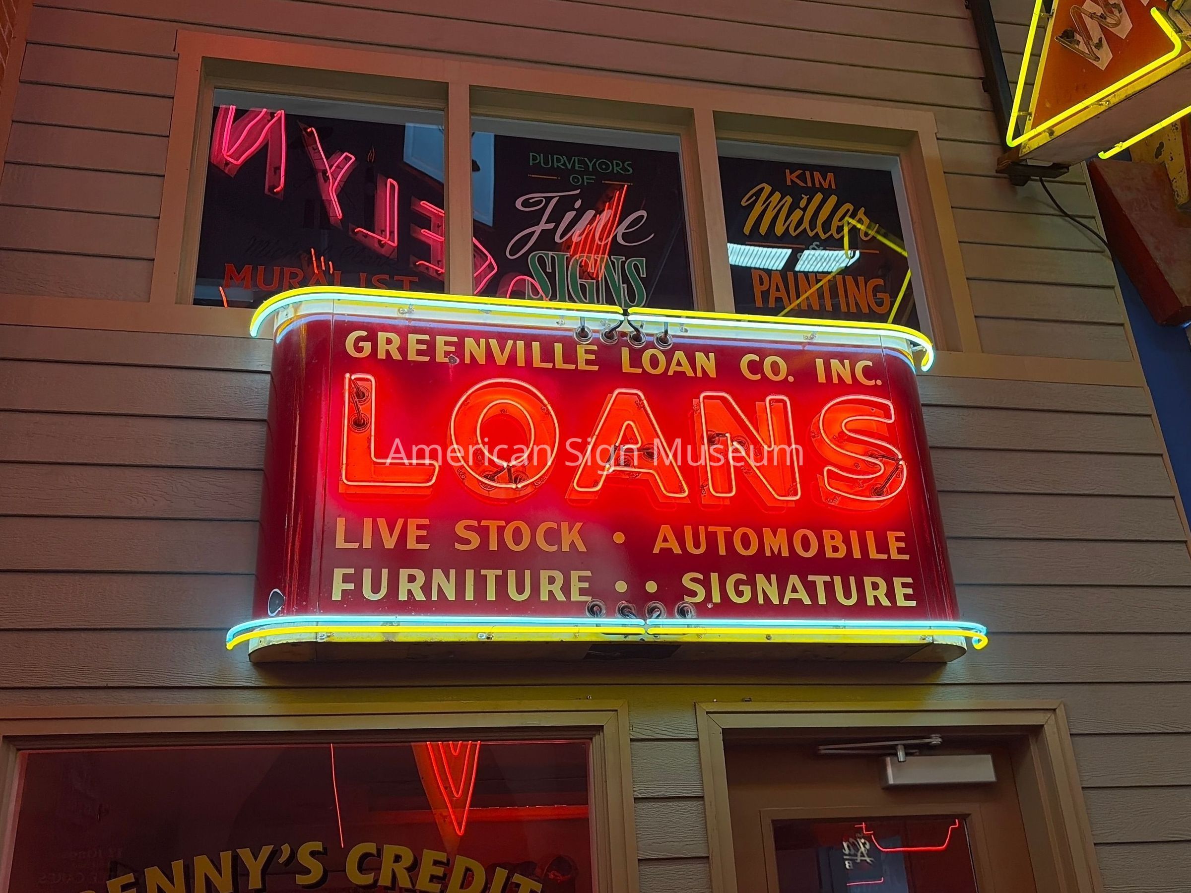 Greenville LOANS Porcelain Enamel & Neon Sign picture number 1