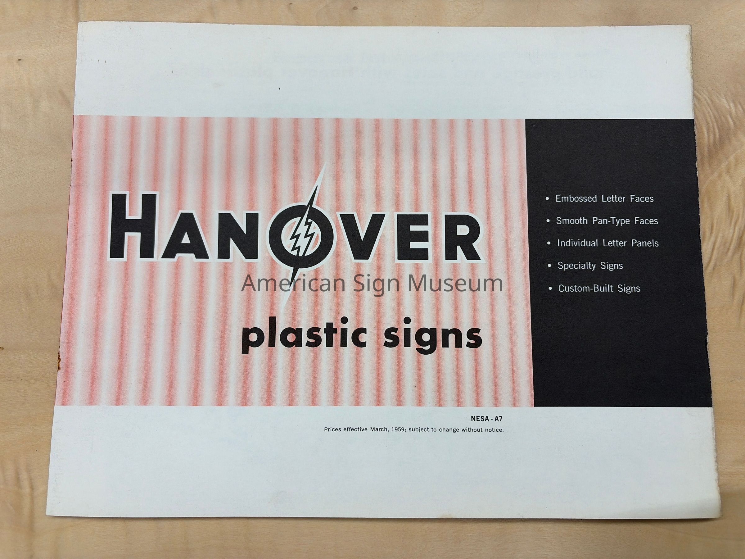 Hanover Plastic Signs Catalogue picture number 1