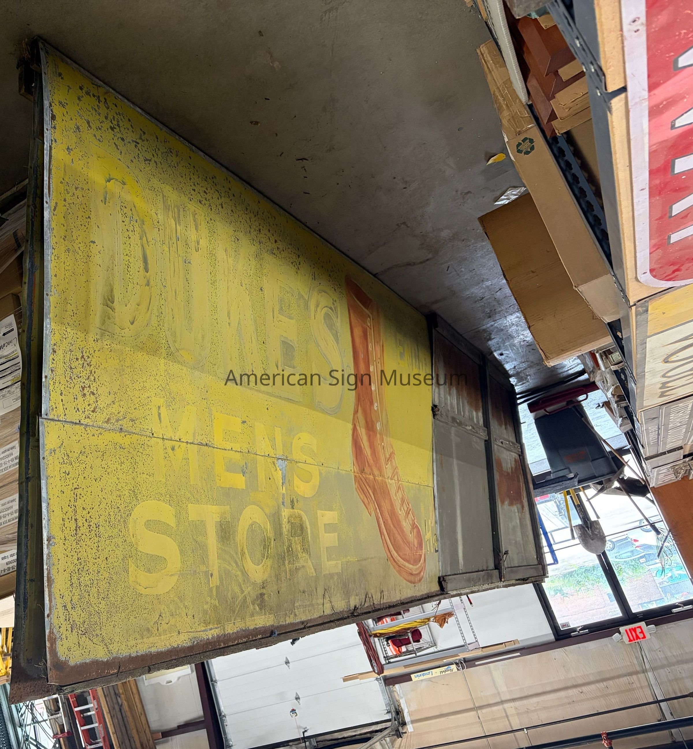 Duke's Men Store Shoes Tin Painted Sign picture number 1