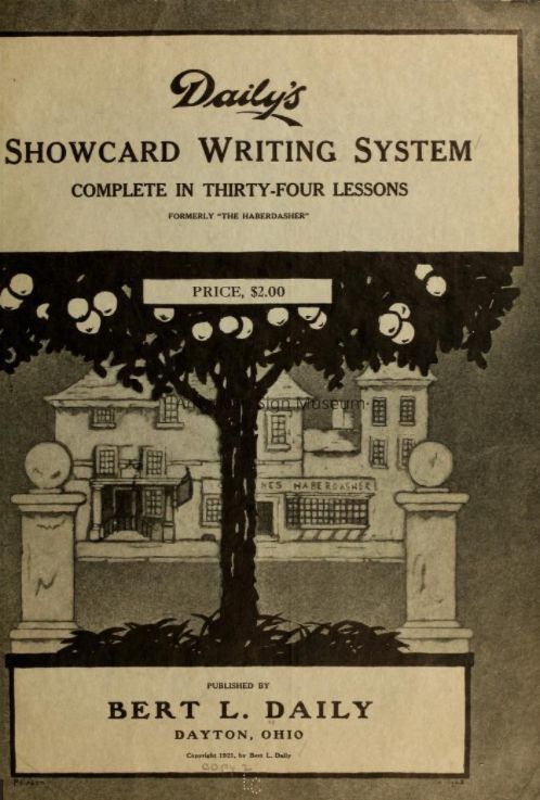 Daily's Showcard Writing System Complete in Thirty-Four Lessons by Bert. L. Daily picture number 1