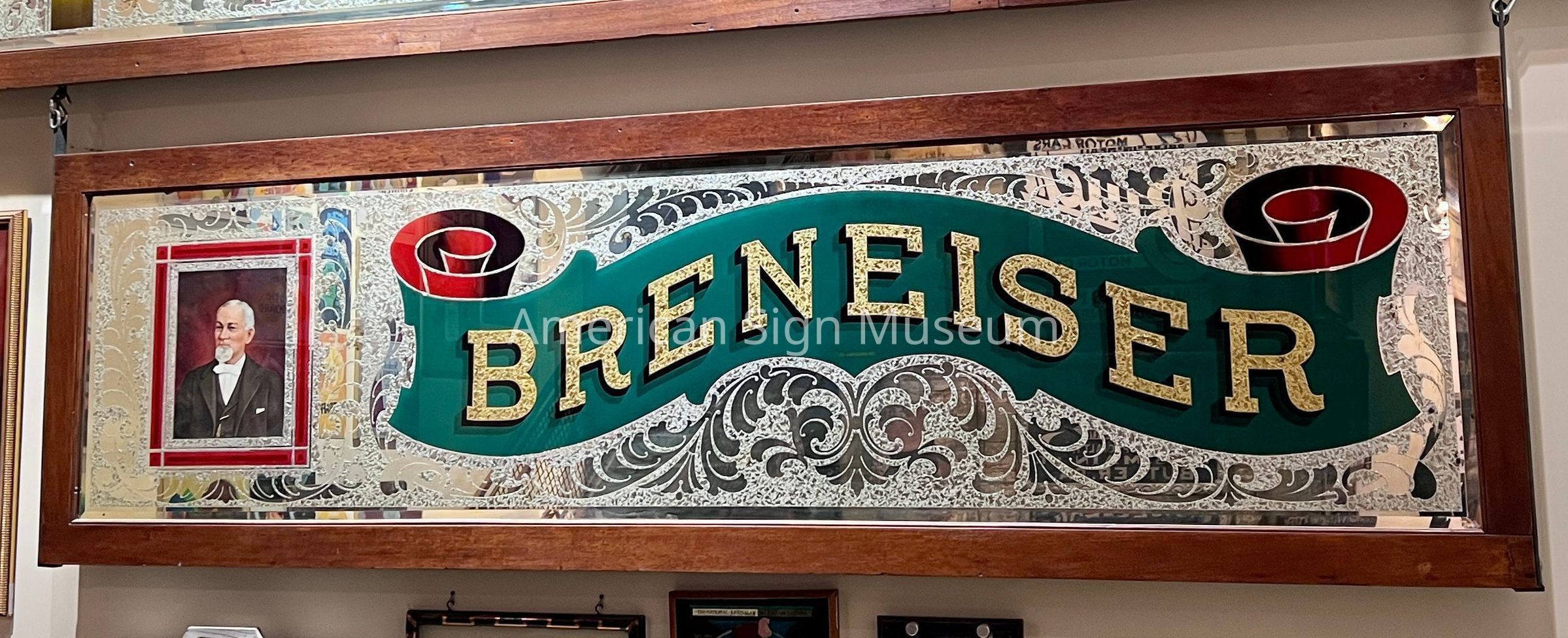 Breneiser Gold Leaf & Glue Chipped Glass Sign picture number 1
