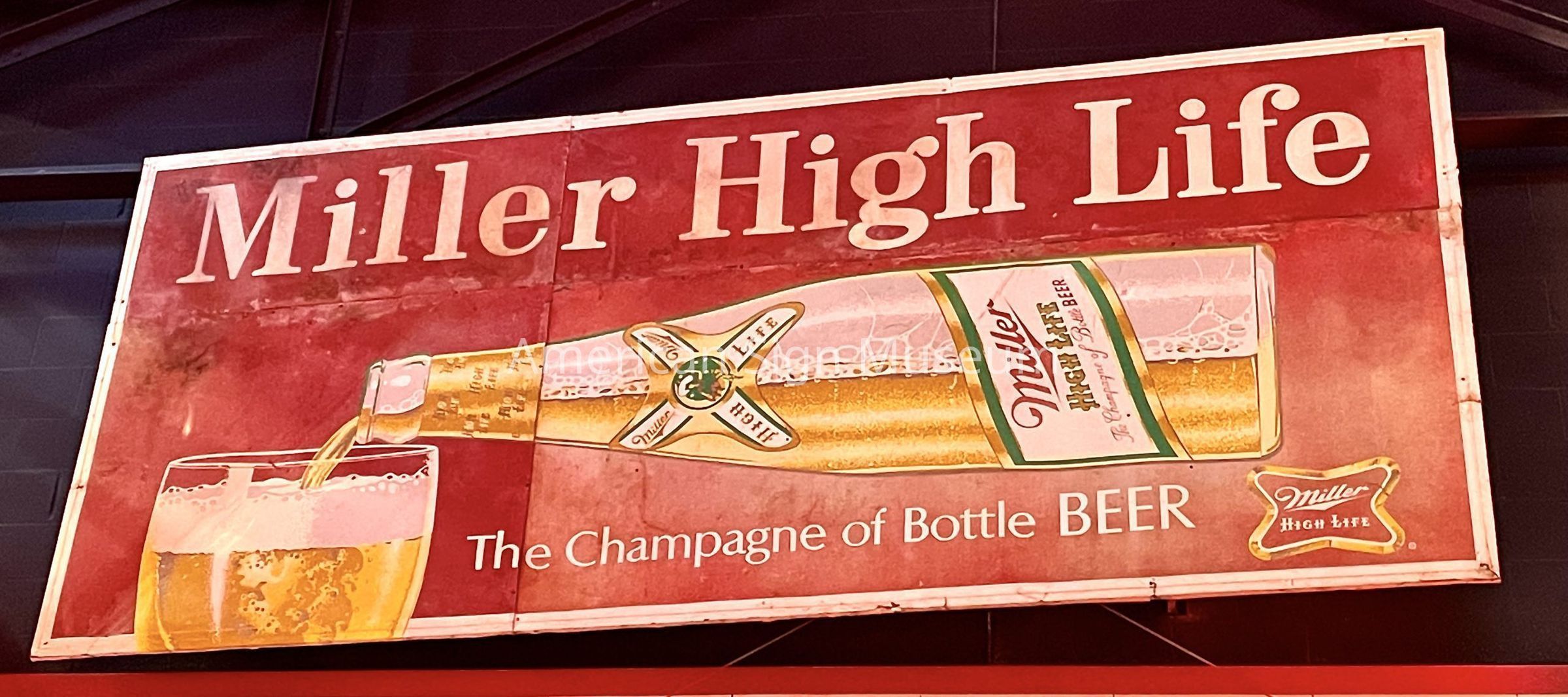 Miller High Life Screen-Printed Metal Bulletin picture number 1