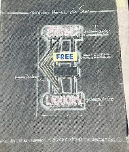 Back Bay Sign Company Vertical Neon Sketch picture number 1