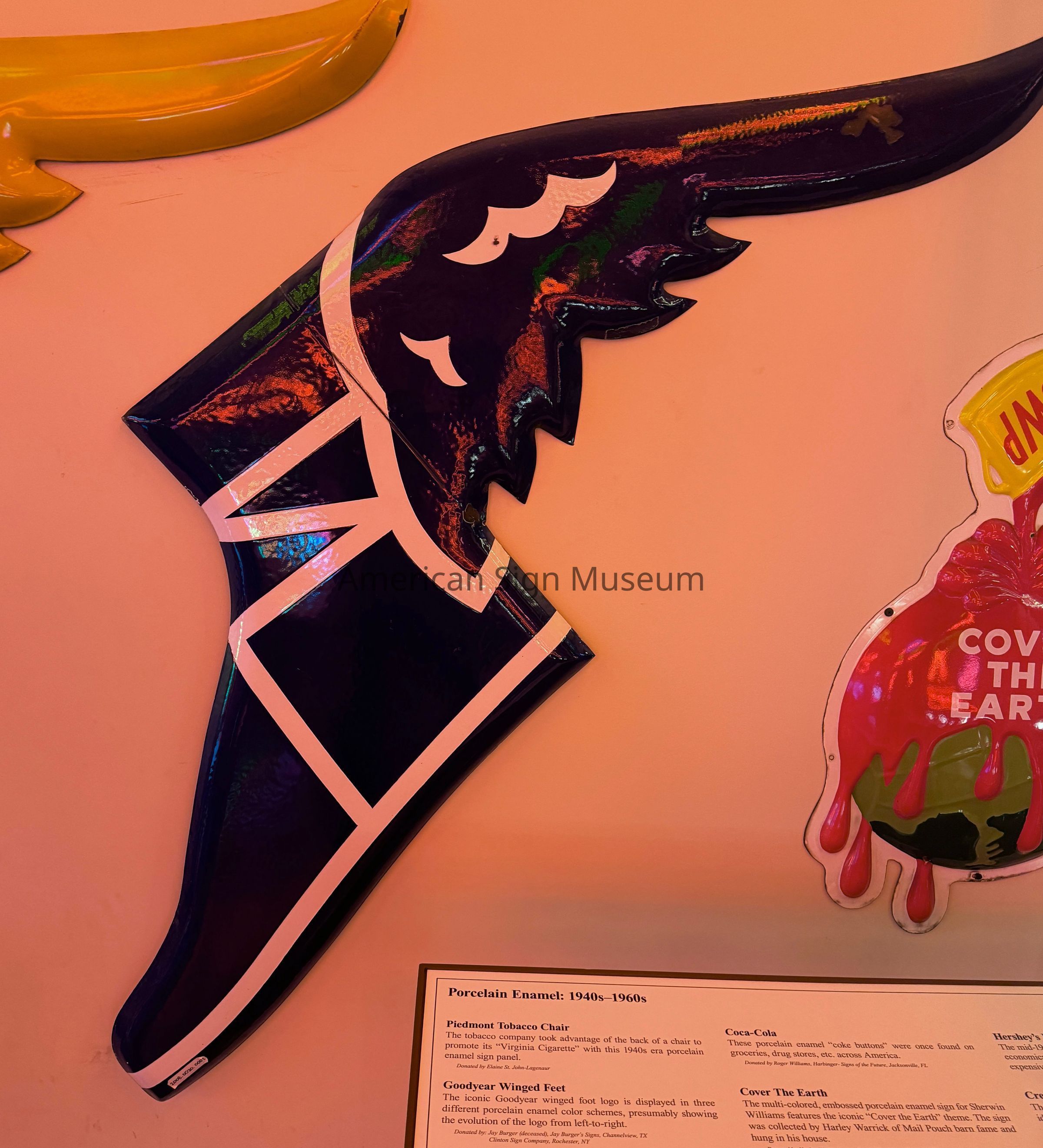 Goodyear Winged Shoe Porcelain Enamel Sign picture number 1