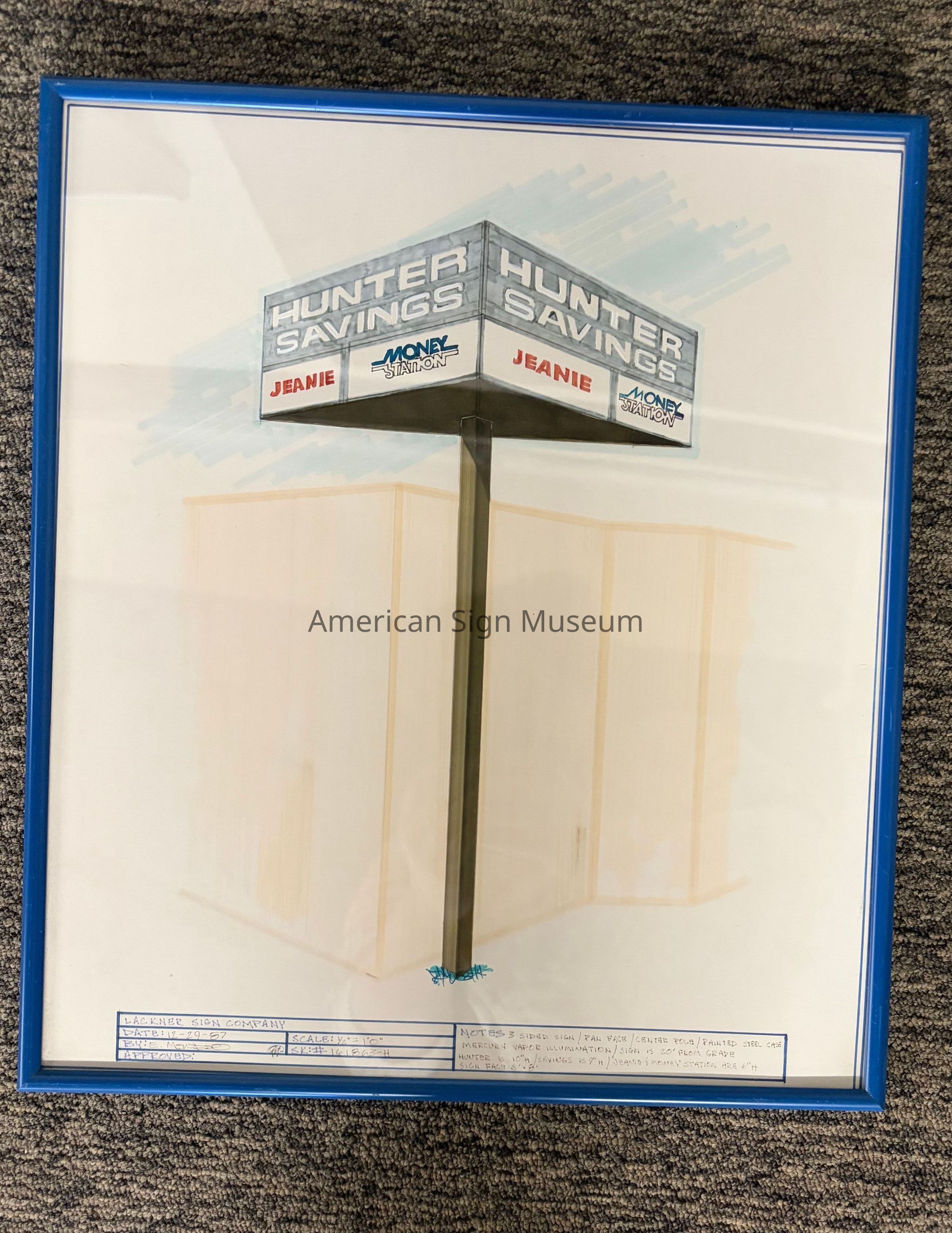 Hunter Savings Sign Sketch picture number 1
