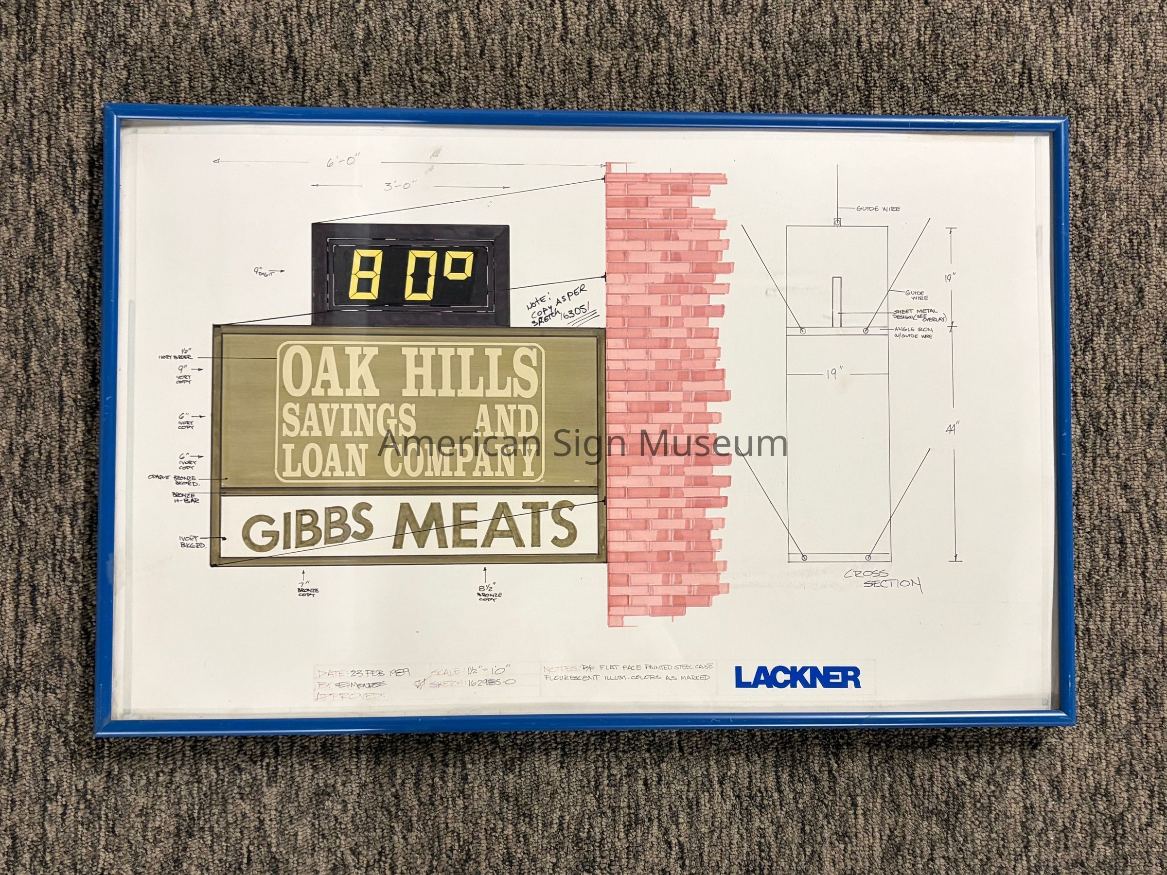 Oak Hills Saving and Loan Company Sign Sketch picture number 1