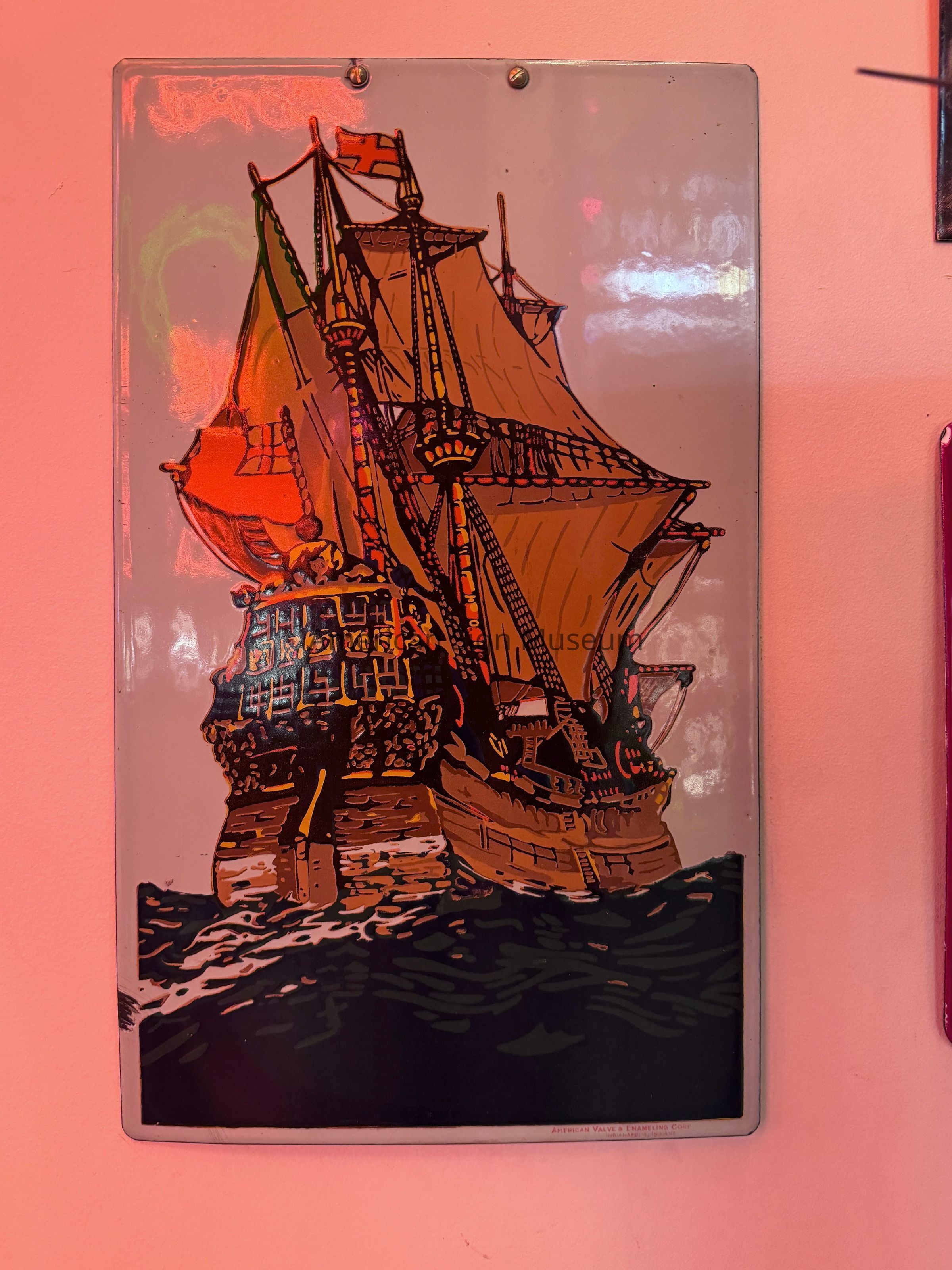 Ship on the Open Seas Porcelain Enamel Display picture number 1